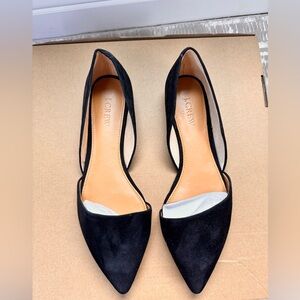 J. Crew D’Orsay Women's Black Suede Flats